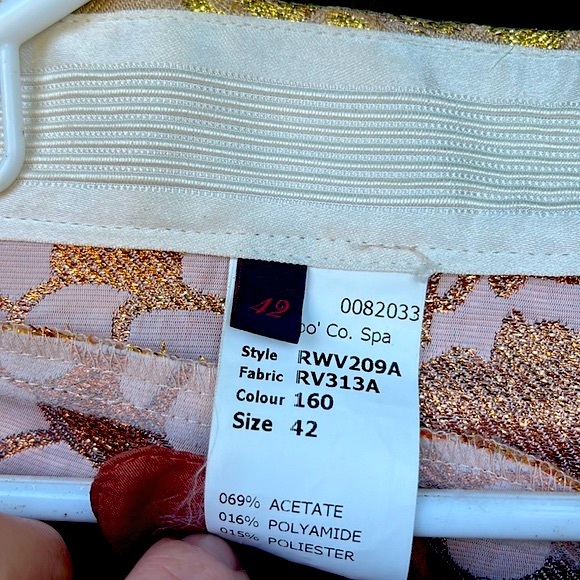 Rochas NWOT Metallic Damasque Pants - Picture 6 of 9